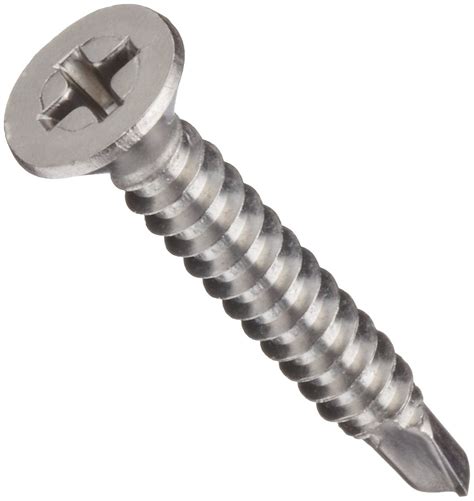 823504 Stainless Steel Flat Head Phillips Sheet Metal Screw, 10 